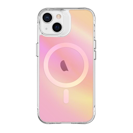 Apple iPhone 14 / iPhone 13 TOKO Pure rainbow magsafe hátlap tok (Rózsaszín)