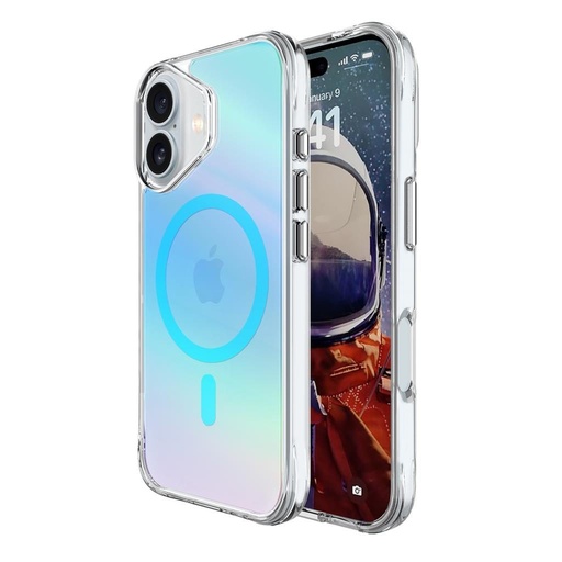 Apple iPhone 16 TOKO Pure rainbow magsafe hátlap tok (Kék)