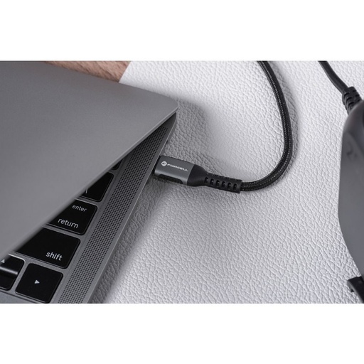 Forcell F-ENERGY C260 USB-C / USB-C kábel QC4.0 PD 5A 100W Cafule (Fekete) - 3m