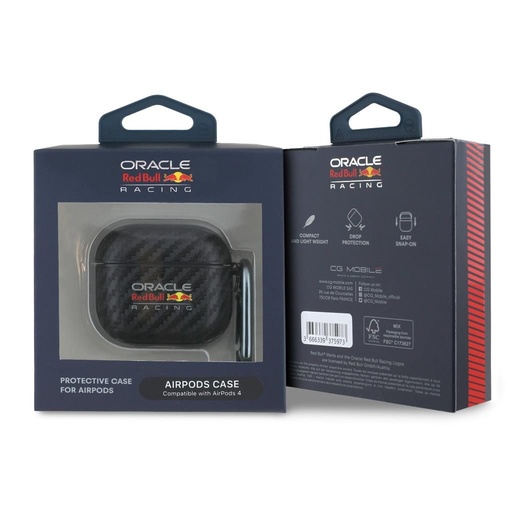 Apple AirPods 4 Red Bull PU Carbon tok AirPods 4 (Fekete) - RBA4PUCAILK