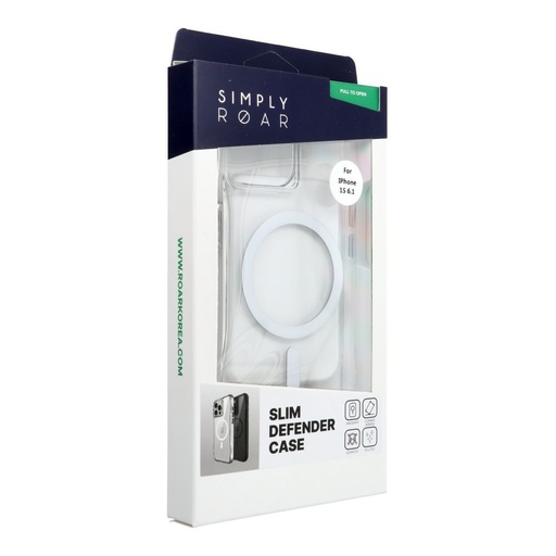 Apple iPhone 15 ROAR Slim Defender MagSafe hátlap tok (Átlátszó)