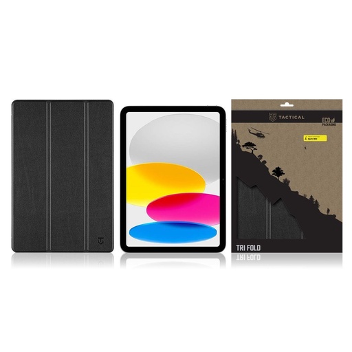 Apple iPad 10.9 2022 / iPad 11 2025 Tactial Tri Fold tablet tok (Fekete)
