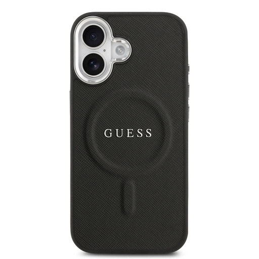 Guess PU Saffiano MagSafe iPhone 17 (Fekete)