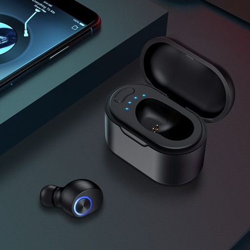 Borofone BC29 vezeték nélküli headset töltőtokkal, fekete
