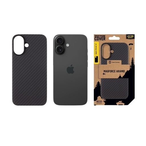 Apple iPhone 16 Tactical MagForce Aramid MagSafe hátlap tok (Fekete)