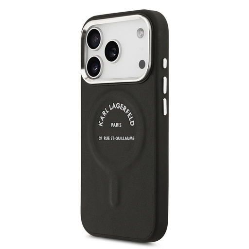 Karl Lagerfeld PU RSG Logo MagSafe tok iPhone 17 Pro Max (Fekete) - KLHMP17XPSKRSGEK