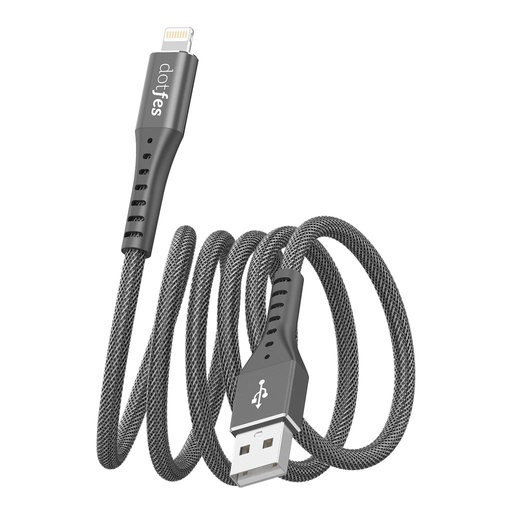 Dotfes A08 edzett lightning kábel, fekete