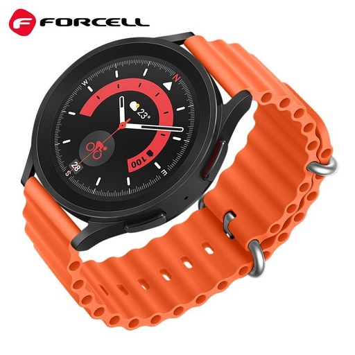 Forcell F-Design FS01 szilikon szíj Samsung Galaxy Watch 22 mm (Narancssárga)