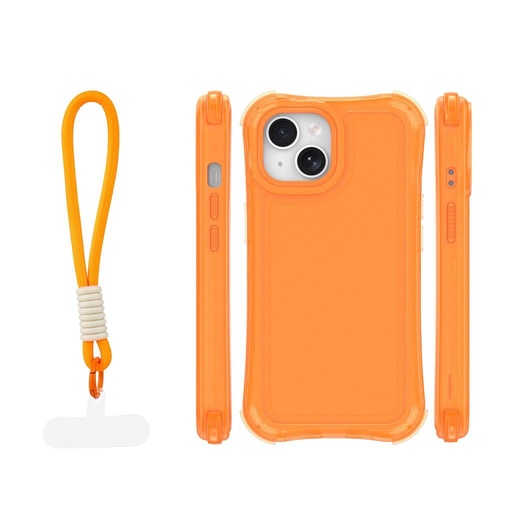 Apple iPhone 15 SafePop hátlap tok (Narancssárga)