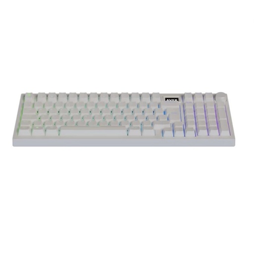 AVAX GM03 PRO 98% Gasket RGB Tri-mode mechanikus billentyűzet (Fehér) - Gateron yellow kapcsoló, magyar kiosztás