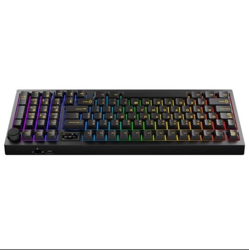 AVAX GM03 PRO 98% Gasket RGB Tri-mode mechanikus billentyűzet (Fekete) - Gateron brown kapcsoló, magyar kiosztás