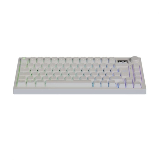 AVAX GM02 PRO 75% Gasket RGB Tri-mode mechanikus billentyűzet (Fehér) - Gateron yellow kapcsoló, magyar kiosztás