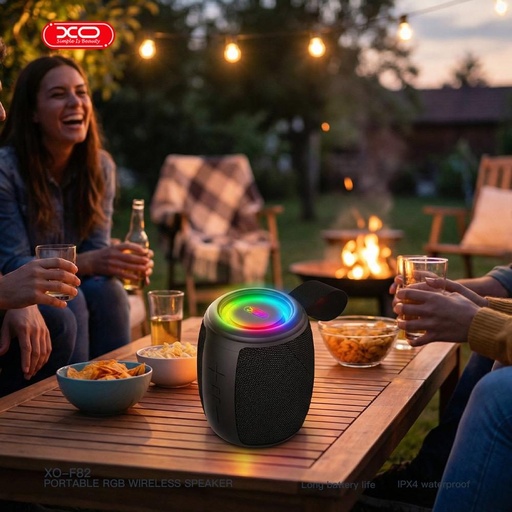 XO F82 Boombox hordozható Bluetooth hangszóró USB/TF kártyaolvasóval (Fekete)