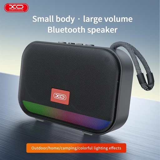 XO F66 világító hordozható Bluetooth hangszóró (Fekete)