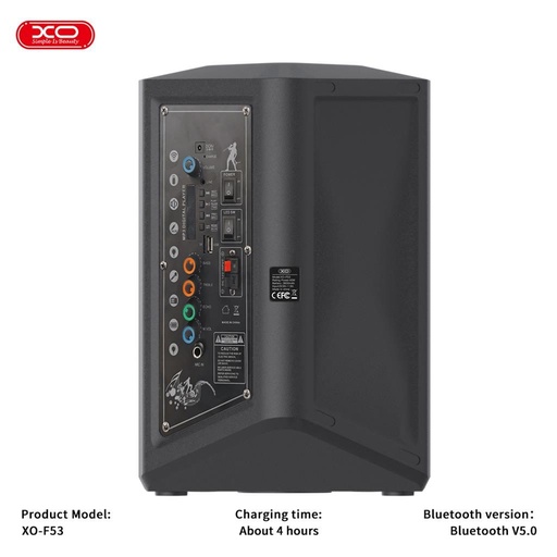 XO F53 8 colos RGB hordozható Bluetooth hangszóró (Fekete) - 40W