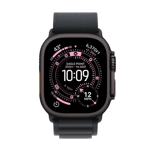 Apple Watch Ultra 3 okosóra 49mm (Fekete titánium tok, fekete M-es alpesi pánt) (MF0V4)