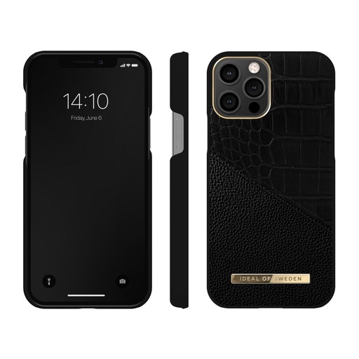 Apple iPhone 12 Pro Max iDeal Nightfall croco prémium hátlap tok, nightfall croco