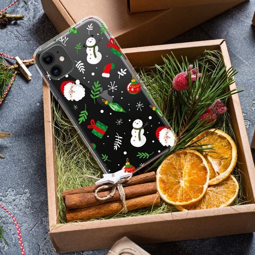 Apple iPhone 11 Winter szilikon hátlap tok (Christmas Mix (Átlátszó))