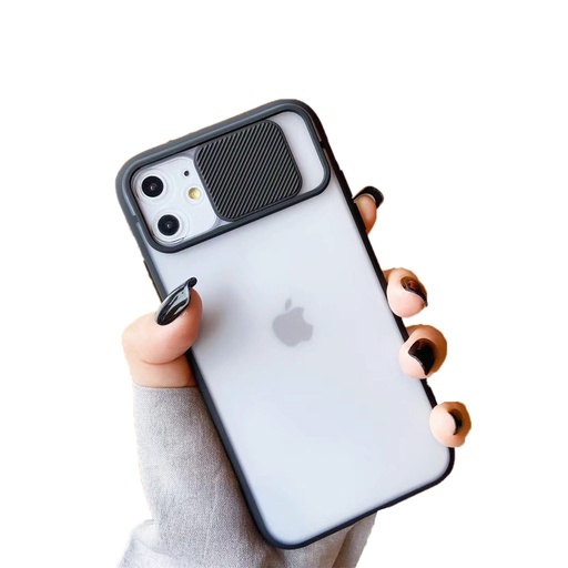 Apple iPhone 11 Pro kameravédő szilikon bumper hátlap tok (Fekete)