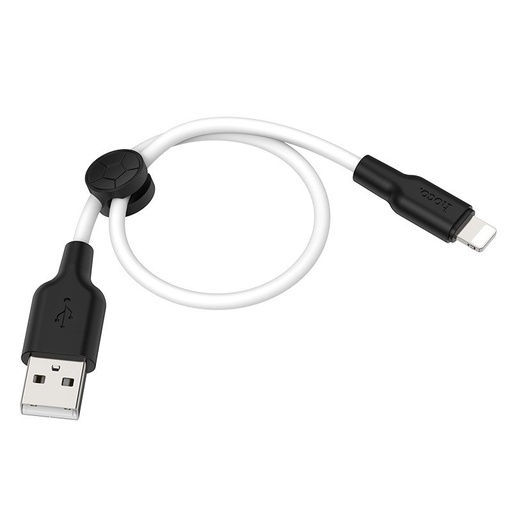 Hoco X21 Plus lightning kábel, 3A, 0.25M, fekete - fehér