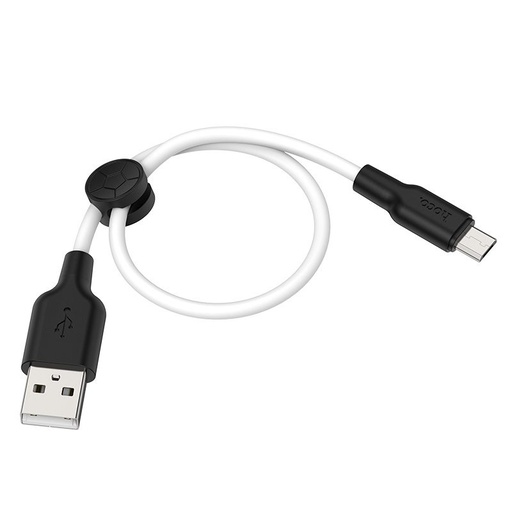 Hoco X21 Plus microUSB kábel, 3A, 0.25M, fekete - fehér
