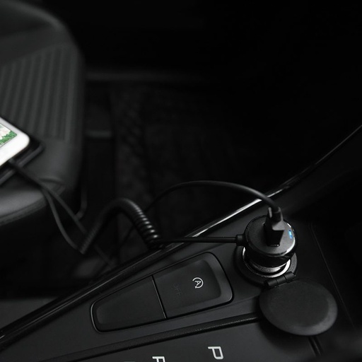 Hoco Z21A Ascender single-port car charger with cable lightning Black