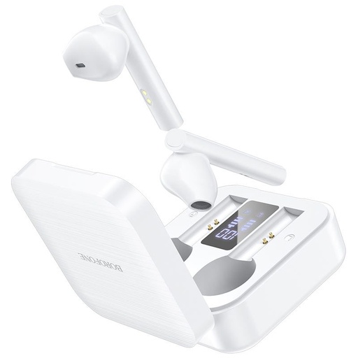 Borofone BE40 vezeték nélküli headset, BT v5.0, LED állapotjelző, fehér