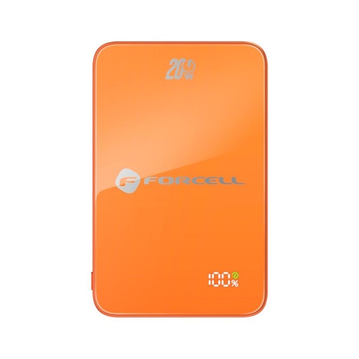 Forcell F-Energy SuperSlim F10K8 MagSafe 15W külső akkumulátor / powerbank (Narancssárga) - 10000 mAh