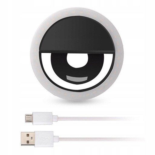 selfie LED fény, fekete