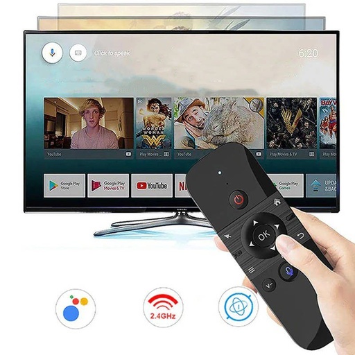 W1 QWERTY távirányító SMART TV-hez, vezeték nélküli billentyűzet okostévéhez 3in1, fekete