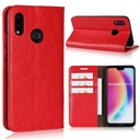 Huawei P20 Lite eredeti bőr notesz tok (Piros)