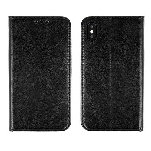 Huawei P20 eredeti bőr notesz tok (Fekete)
