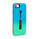 Huawei P20 Lite ring finger stand hátlap tok, (kék - menta)