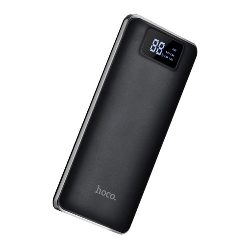 Hoco B23A power bank, 15000 mAh, LED állapotjelző, LED lámpa, 2 USB port, fekete
