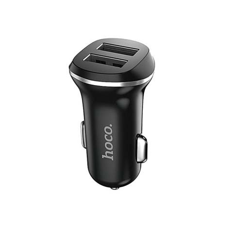 Hoco Z1 2.1A autós töltő 2xUSB port, Fekete