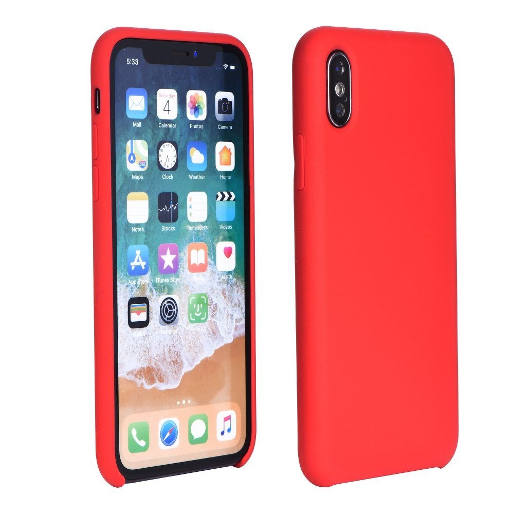 Apple iPhone XS Max silicone hátlap tok (Piros)