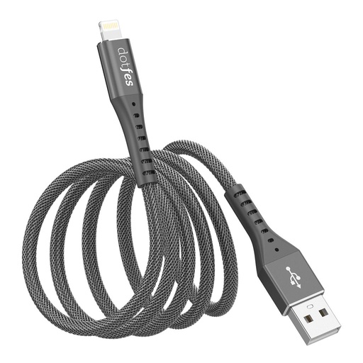 Dotfes A08 edzett lightning kábel, fekete