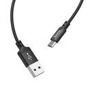 Hoco X14 microUSB kábel, szövet, max. 2.0A, 1m, Fekete