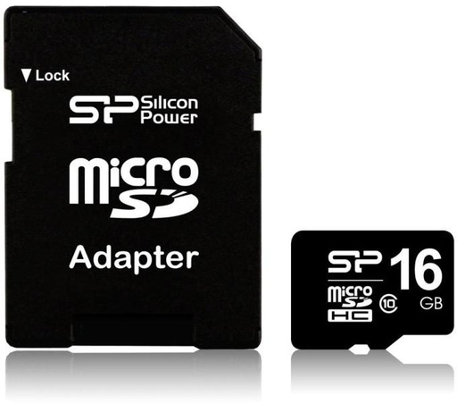 Silicon Power microSDHC + adapter 16GB class10 memóriakártya