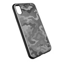 Apple iPhone X/ XS Dotfes camouflage style prémium hátlap tok, (Szürke)