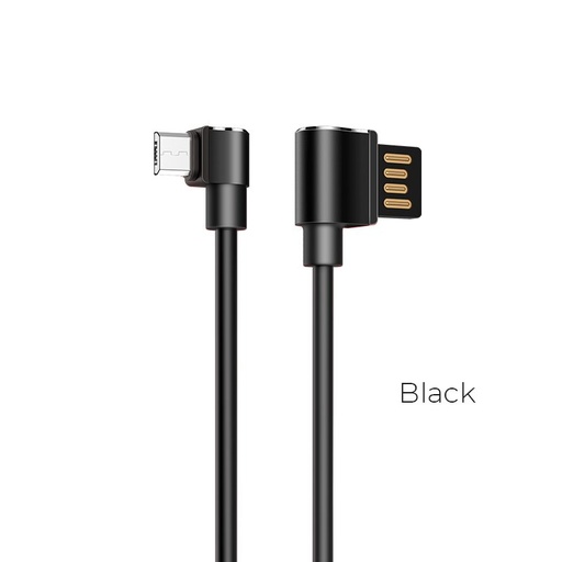 Hoco U37 1.2M L alakú microUSB kábel (L alakú), fekete