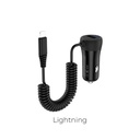 Hoco Z21A Ascender single-port car charger with cable lightning Black