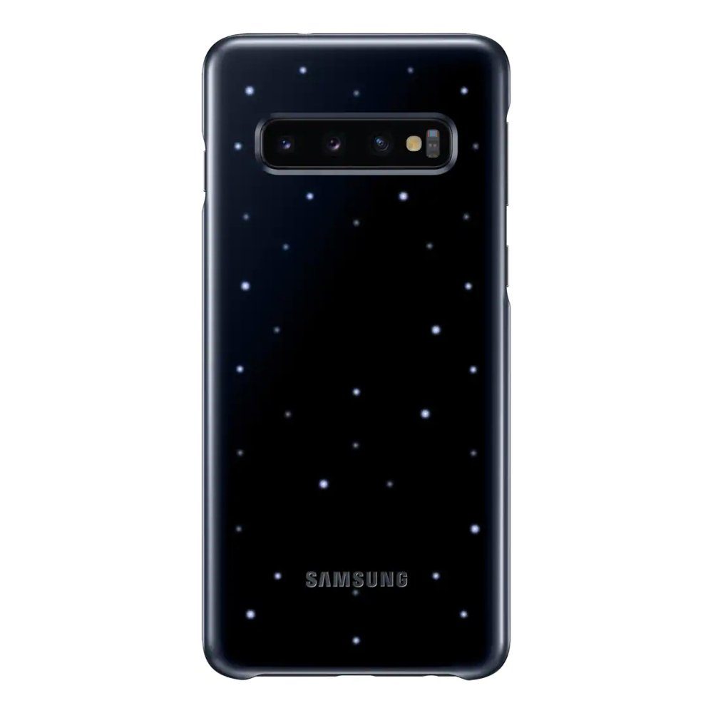 Samsung Galaxy S10 LED cover gyári hátlap tok, fekete