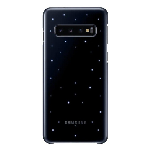 Samsung Galaxy S10 LED cover gyári hátlap tok, fekete