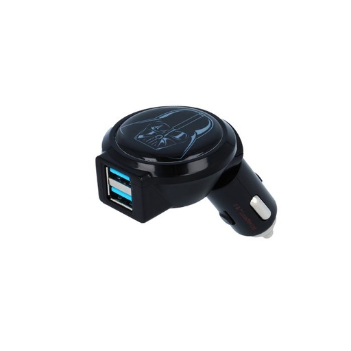 Star Wars VADER autós töltő (2xUSB port), fekete
