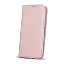 Huawei P10 Lite smart carbon mágneses notesz tok, rozéarany