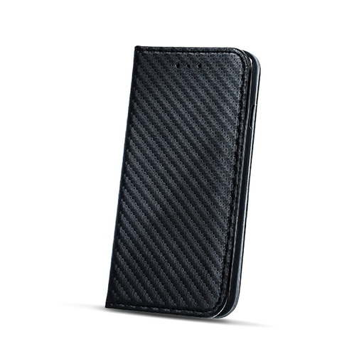 Huawei P10 Lite smart carbon mágneses notesz tok, fekete