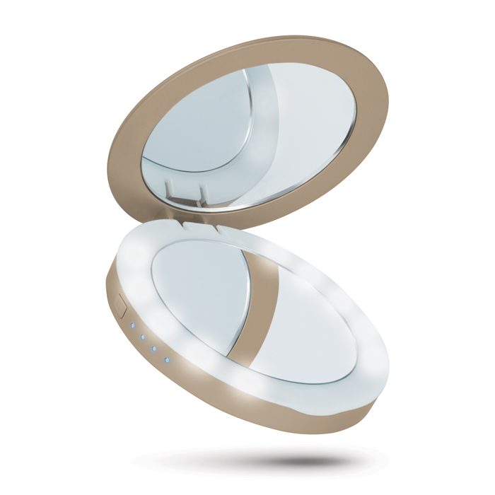 Beeyo Compact Mirror 3000mAh power bank, arany