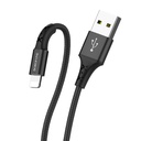 Borofone BX20 lightning kábel, szövet, 2A, 1m, fekete