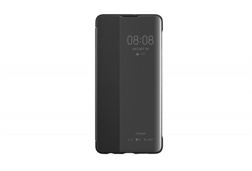 Huawei P30 smart view flip gyári notesz tok, (Fekete)